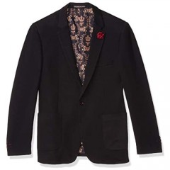 Azaro Uomo Men's Knit Casual Blazer Jacket Black White Maroon Navy Fashion