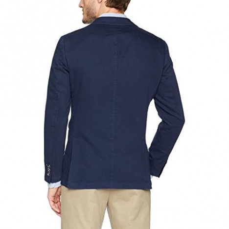 Bugatchi Men's Two Button Unconstructed Single Breasted Navy Blazer