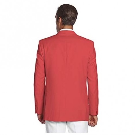 CONCITOR Men's Suit Jacket Separate Blazer Coat Solid CORAL PINK Color 2 Buttons