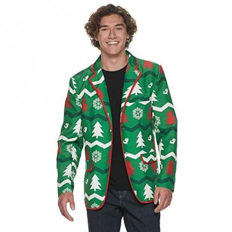 Men's Christmas Starlight Colorful Polyester Blazer