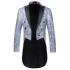 Mens Tails Slim Fit Tailcoat Sequin Dress Coat Swallowtail Dinner Party Wedding Blazer Suit Jacket