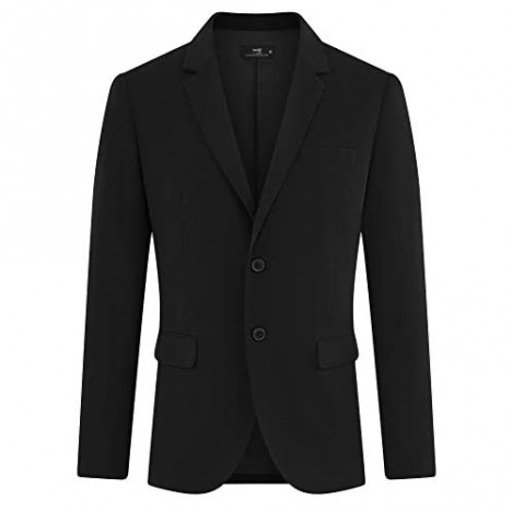 oodji Ultra Men's Slim-Fit Buttoned Blazer Black US 38 / EU 48 / S