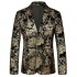 PIZOFF Men's Paisley Blazer Notched Lapel Slim Fit Dress Floral Suit