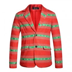 SSLR Men's Xmas Funny Ugly Christmas Blazer Jacket