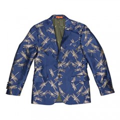 Tallia Men's Slim Fit Metallic Dragonfly Print Sport Coat Blazer
