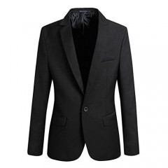 VOBAGA Men's Slim Fit Stylish Casual One Button Suit Coat Jacket Business Blazers