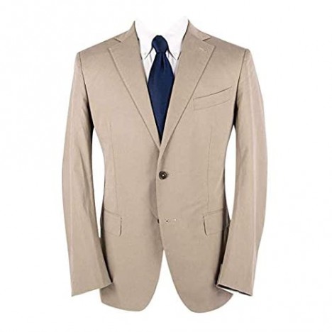 Ermenegildo Zegna Mil Easy Tan Cotton Twill Half Lined Vented Flat Front 2Btn Suit 42R