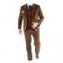Vintage 3 Pieces Winter Suit Corduroy Jackte Coat Single Breated Vest Pants