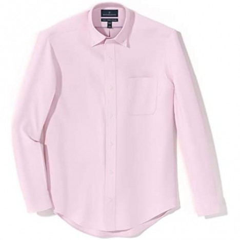 Brand - Buttoned Down Men's Classic Fit Button Collar Solid Non-Iron Dress Shirt Light Pink 17.5 Neck 33 Sleeve