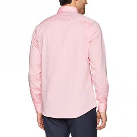 Brand - Buttoned Down Men's Tailored-Fit Button Collar Pinpoint Non-Iron Dress Shirt Pink 16 Neck 32 Sleeve
