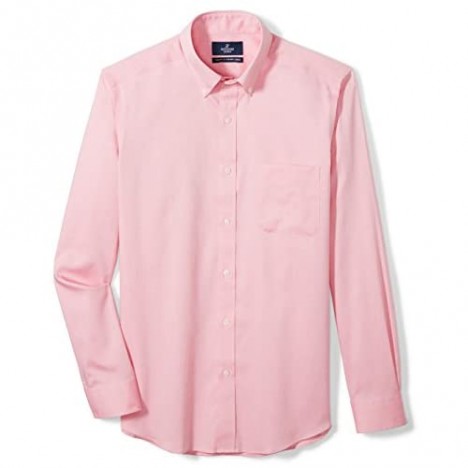 Brand - Buttoned Down Men's Tailored-Fit Button Collar Pinpoint Non-Iron Dress Shirt Pink 18 Neck 36 Sleeve (Big and Tall)