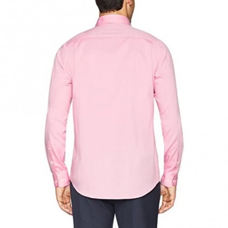 Brand - Buttoned Down Men's Tailored-Fit Button Collar Pinpoint Non-Iron Dress Shirt Pink 16.5 Neck 35 Sleeve