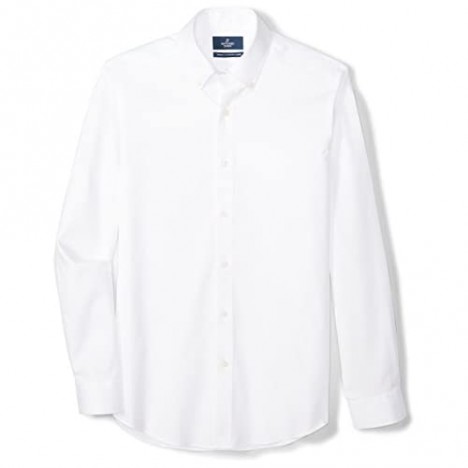 Brand - Buttoned Down Men's Tailored-Fit Button Collar Pinpoint Non-Iron Dress Shirt White 16 Neck 37 Sleeve