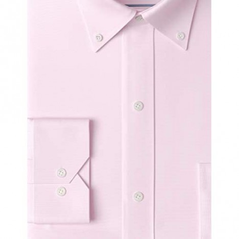 Brand - Buttoned Down Men's Tailored-Fit Button Collar Pinpoint Non-Iron Dress Shirt Light Pink 15.5 Neck 35 Sleeve
