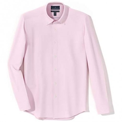 Brand - Buttoned Down Men's Tailored-Fit Button Collar Pinpoint Non-Iron Dress Shirt Light Pink 16 Neck 35 Sleeve
