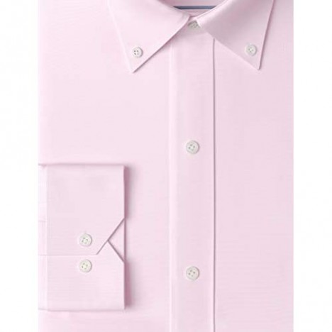 Brand - Buttoned Down Men's Tailored-Fit Button Collar Pinpoint Non-Iron Dress Shirt Light Pink 15 Neck 35 Sleeve