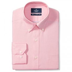 Brand - Buttoned Down Men's Tailored-Fit Button Collar Pinpoint Non-Iron Dress Shirt Pink 15.5 Neck 32 Sleeve