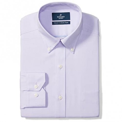 Brand - Buttoned Down Men's Tailored-Fit Button Collar Pinpoint Non-Iron Dress Shirt Purple 19.5 Neck 38 Sleeve (Big and Tall)