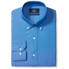 Brand - Buttoned Down Men's Tailored-Fit Button Collar Pinpoint Non-Iron Dress Shirt French Blue 14.5 Neck 33 Sleeve