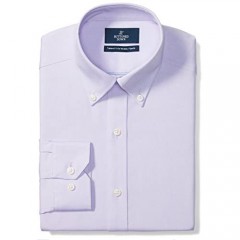Brand - Buttoned Down Men's Tailored-Fit Button Collar Pinpoint Non-Iron Dress Shirt Purple 15.5 Neck 36 Sleeve