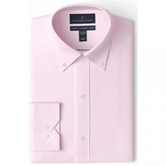 Brand - Buttoned Down Men's Tailored-Fit Button Collar Pinpoint Non-Iron Dress Shirt Light Pink 14.5 Neck 32 Sleeve