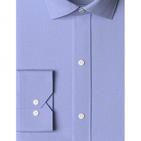 Brand - Buttoned Down Men's Tailored Fit Spread Collar Solid Non-Iron Dress Shirt Blue 14.5 Neck 32 Sleeve