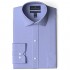  Brand - Buttoned Down Men's Tailored Fit Spread Collar Solid Non-Iron Dress Shirt Blue w/ Pocket 15.5" Neck 35" Sleeve
