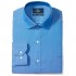  Brand - Buttoned Down Men's Tailored Fit Spread Collar Solid Non-Iron Dress Shirt French Blue w/ Pocket 15.5" Neck 37" Sleeve