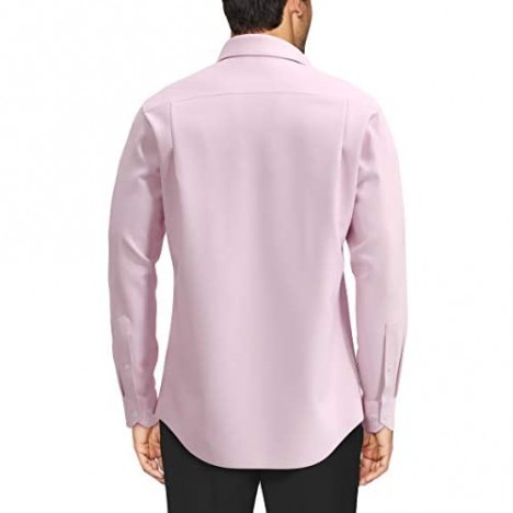 Brand - Buttoned Down Men's Tailored Fit Spread Collar Solid Non-Iron Dress Shirt Light Pink 16.5 Neck 33 Sleeve