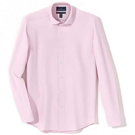 Brand - Buttoned Down Men's Tailored Fit Spread Collar Solid Non-Iron Dress Shirt Light Pink 15.5 Neck 37 Sleeve