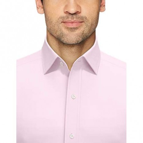Brand - Buttoned Down Men's Tailored Fit Spread Collar Solid Non-Iron Dress Shirt Light Pink 19 Neck 36 Sleeve