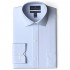  Brand - Buttoned Down Men's Tailored Fit Spread Collar Solid Non-Iron Dress Shirt Light Blue w/ Pocket 17" Neck 32" Sleeve