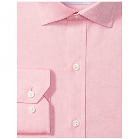 Brand - Buttoned Down Men's Tailored Fit Spread Collar Solid Non-Iron Dress Shirt Pink 15.5 Neck 33 Sleeve