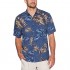 Cubavera Men's Tropical Leaf Print Short Sleeve Button Down Shirt