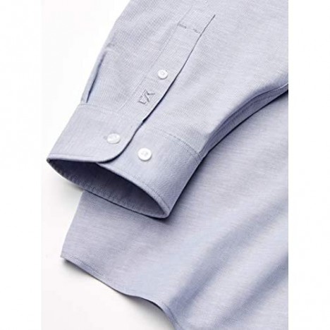 Cutter & Buck Men's Wrinkle Resistant Stretch Long Sleeve Button Down Shirt Light Blue Oxford Large Tall