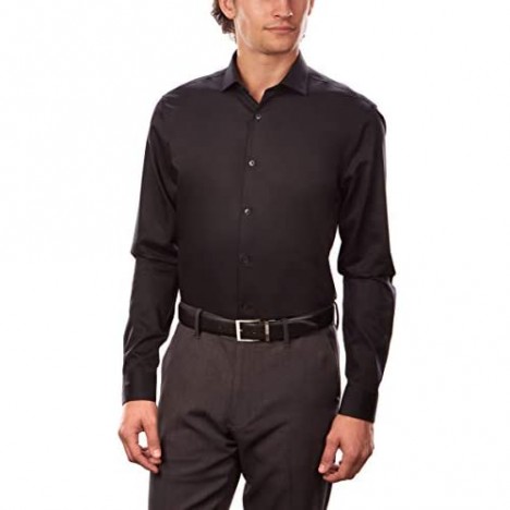 DKNY Men's Dress Shirt Slim Fit Stretch Solid