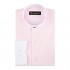 Jack Martin - Collarless/Grandad Collar - Pink Twill Slim Fit Shirt. Mens 1920s Blinders Gang Shirts