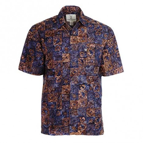 Artisan Outfitters Mens Key West Cotton Batik Shirt (LT Tropic Surf) A0214-43-LT