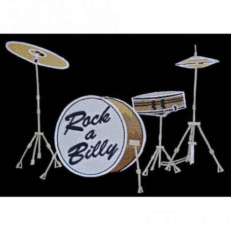 Benny's Rockabilly Guitars and Drums Western Shirt