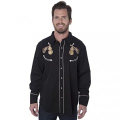 Benny's Rockabilly Guitars and Drums Western Shirt