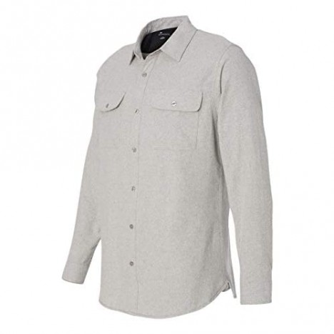 Burnside Solid Long Sleeve Flannel Shirt.B8200 - XX-Large - Charcoal