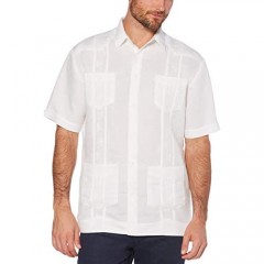 Cubavera Men's Big-Tall Short Sleeve Embroidered Guayabera Shirt
