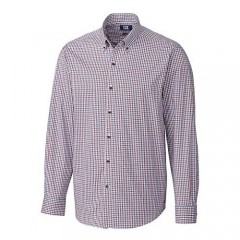 Cutter & Buck Men's Long Sleeve Soar Mini Check Button Down Shirt