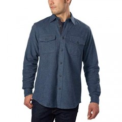 Grizzly Mountain Men’s Chamois Flannel Shirt - Blue Large