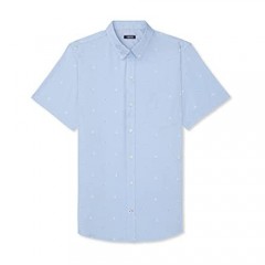 IZOD Men's Big & Tall Big Breeze Short Sleeve Button Down Patterned Shirt Clear Air Sailboat XX-Large Tall