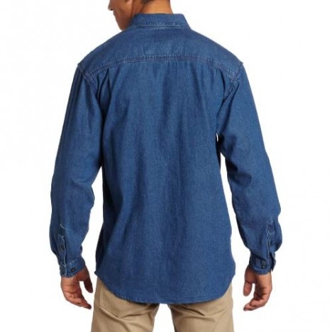 Key Apparel Men's Premium Long Sleeve Denim Shirt