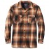 Pendleton Men's Long Sleeve Classic-fit Board Shirt Brown Ombre Small