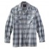 Pendleton Men's Long Sleeve Tall Board Shirt Grey/Blue Ombre Plaid Large