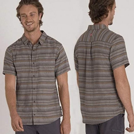SHERPA ADVENTURE GEAR Men's Bhaku Short Sleeve Button-Up Shirt