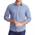 UNTUCKit Marcasin Wrinkle Free - Untucked Shirt for Men Long Sleeve Blue Gingham Small Slim Fit